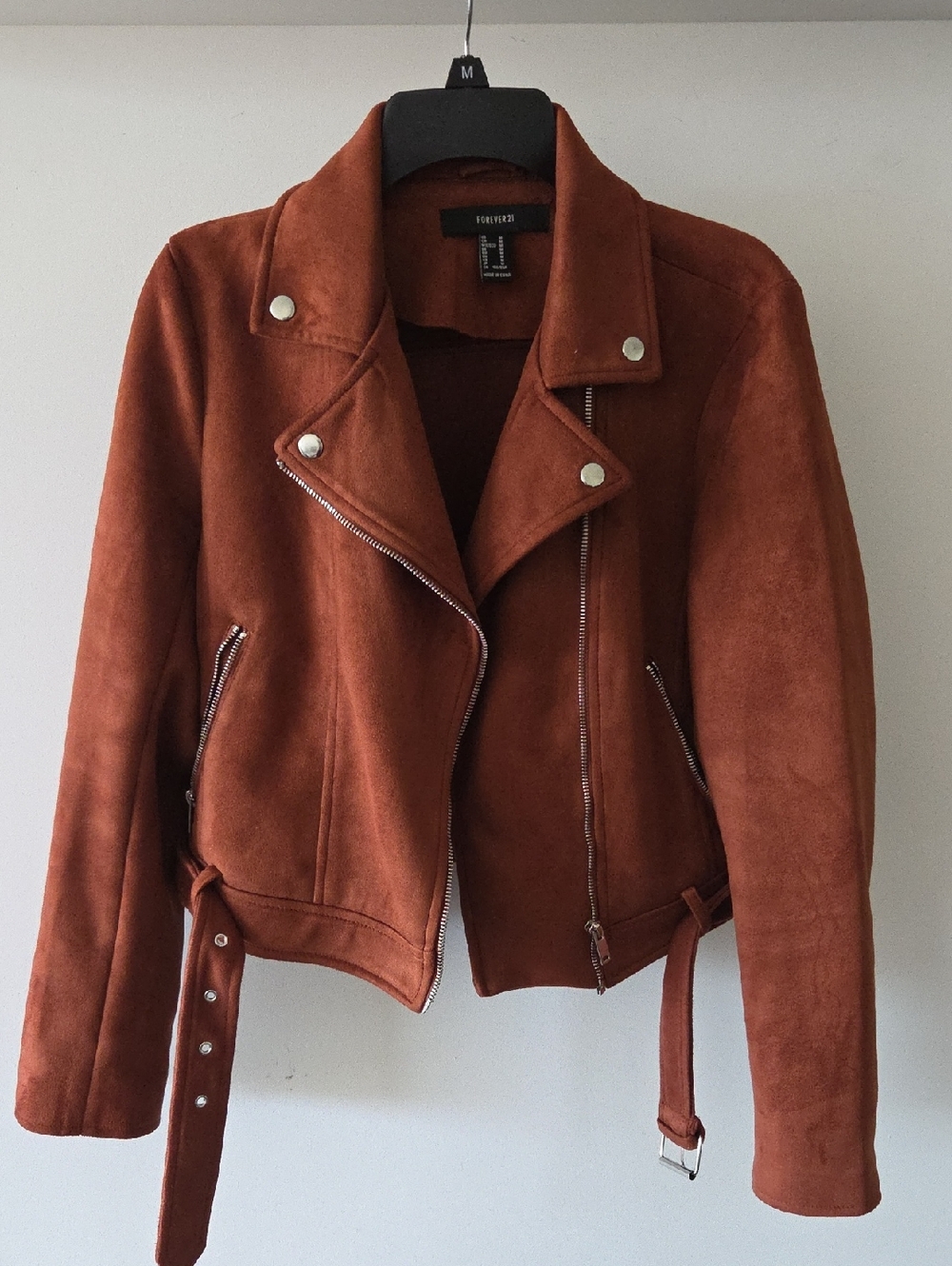 Faux Suede Moto Jacket